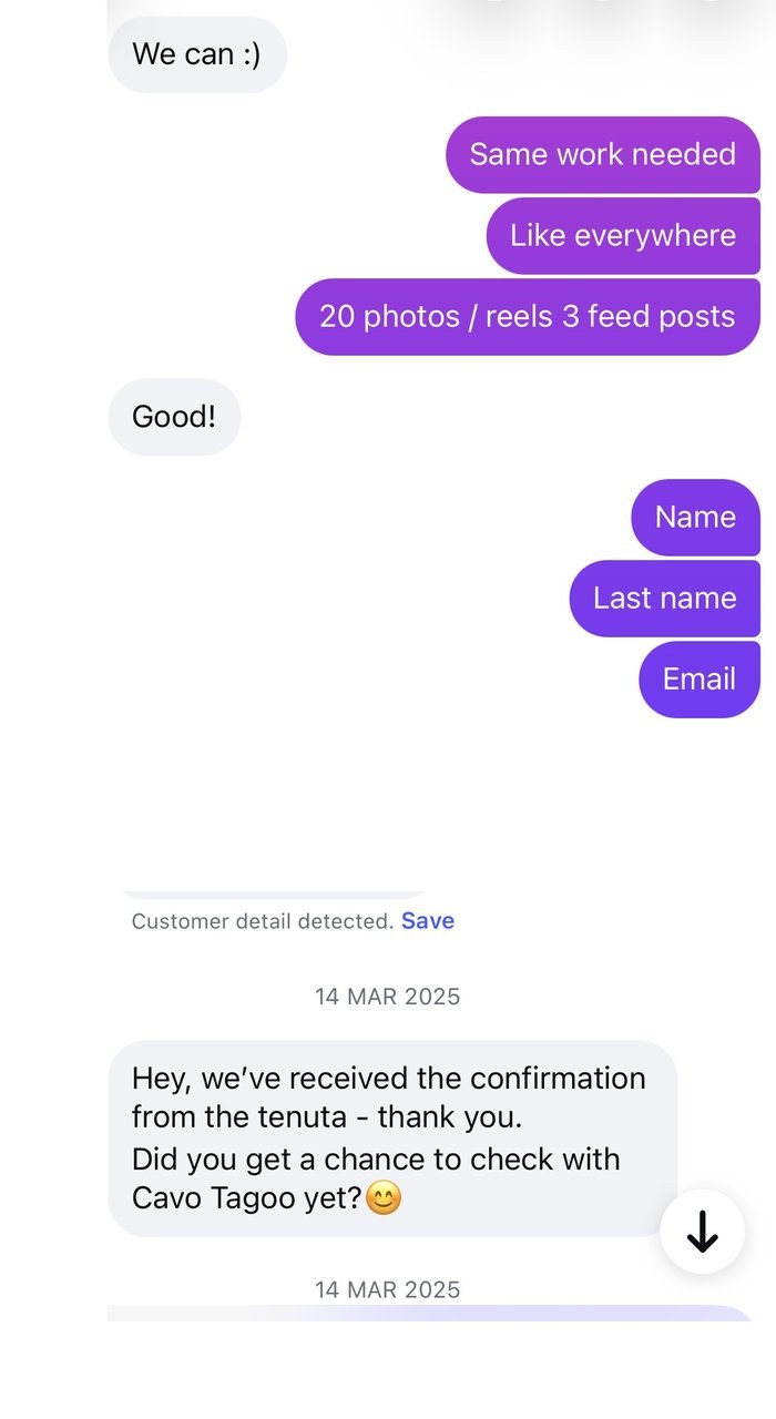 Real outreach conversation